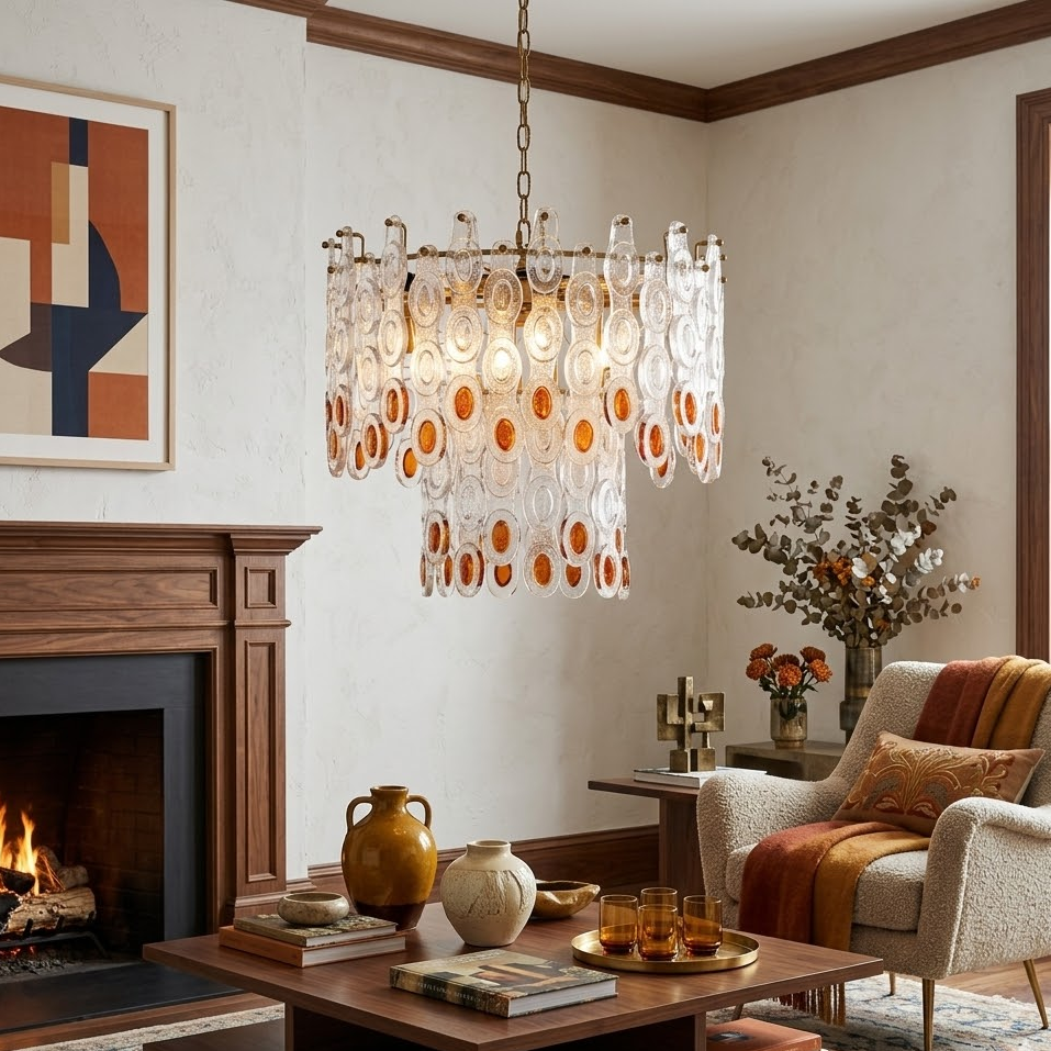 Geometric Link Tiered Chandelier