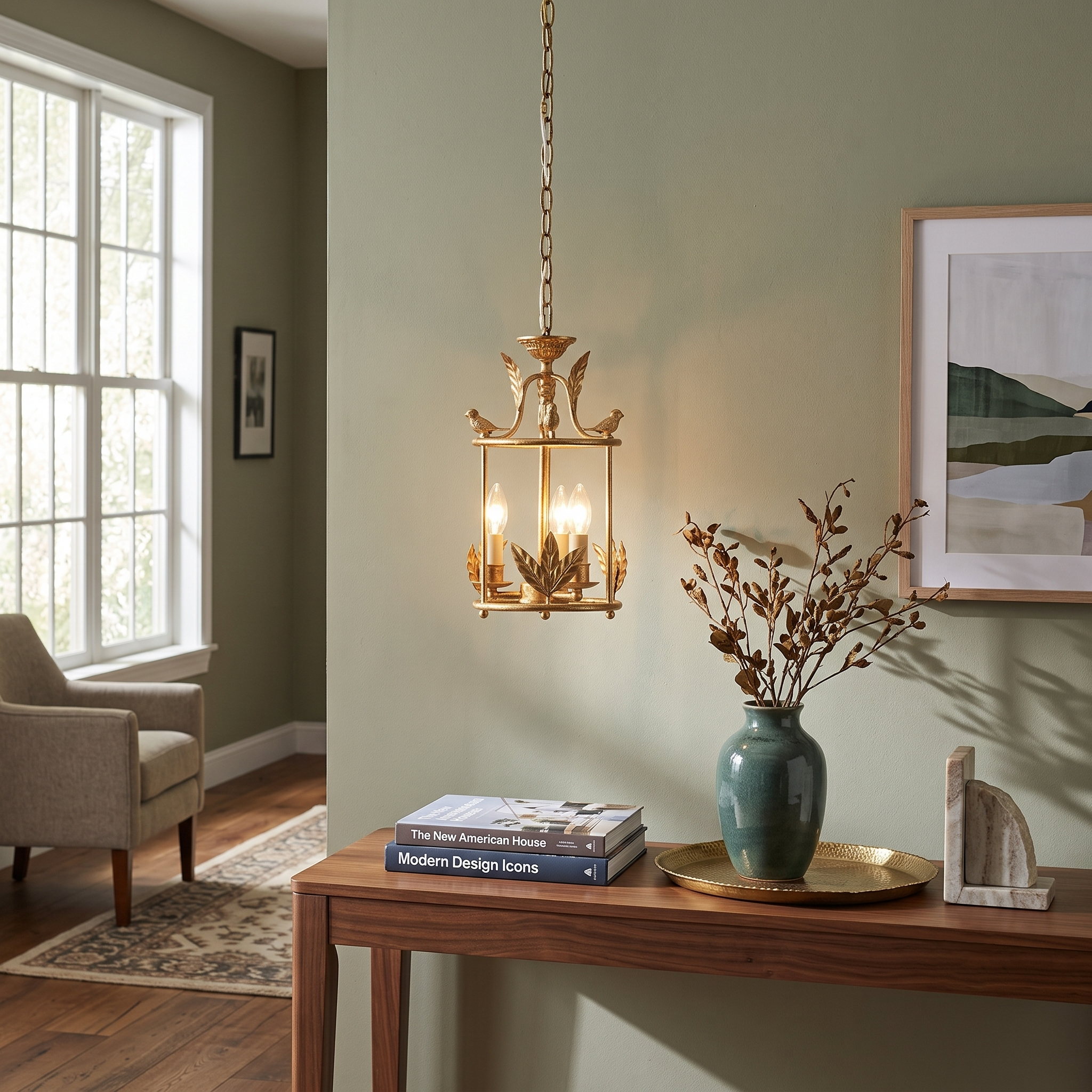 Iron Lantern Pendant Light