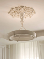 White Plaster Chandelier