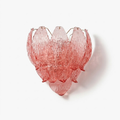 Pink Textured Glass Petal Sconce