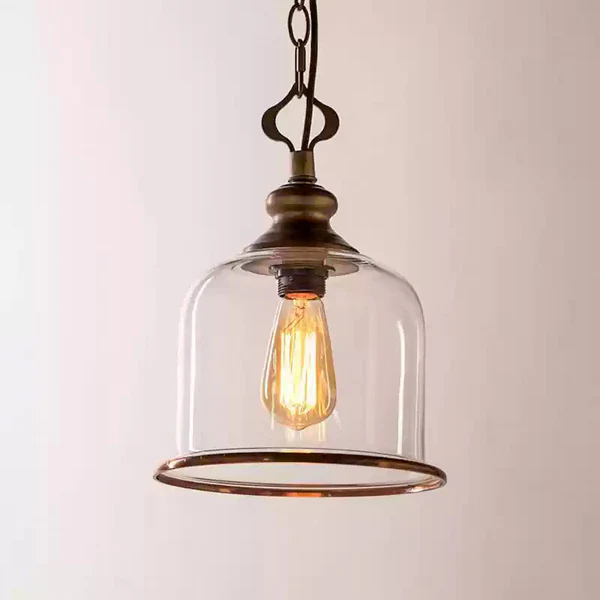 Glass Bell Pendant Light