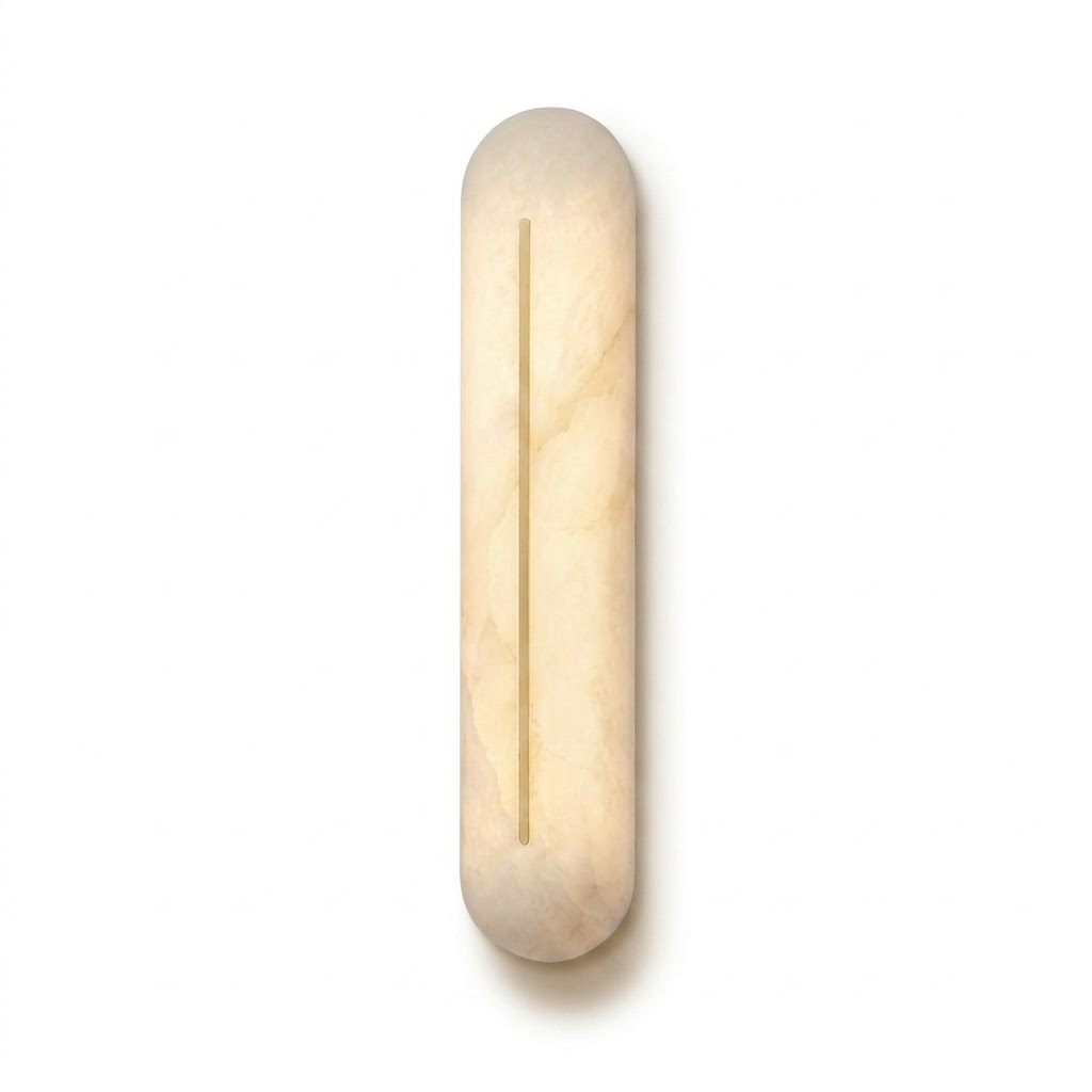 Alabaster Vertical Wall Sconce