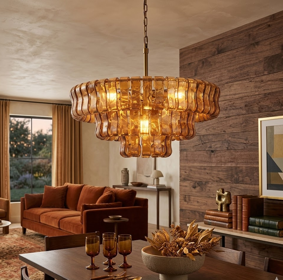 Ribbon Glass Chandelier