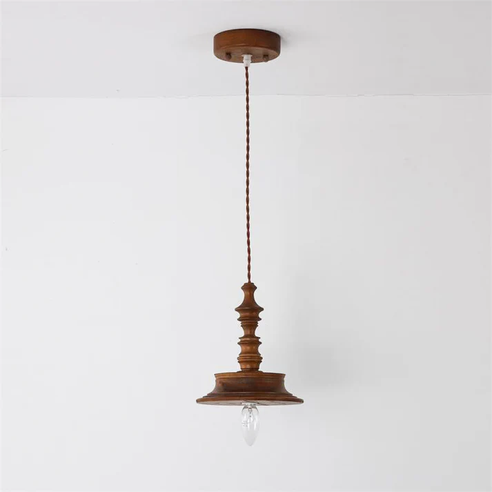 Walnut Spindle Pendant lamp