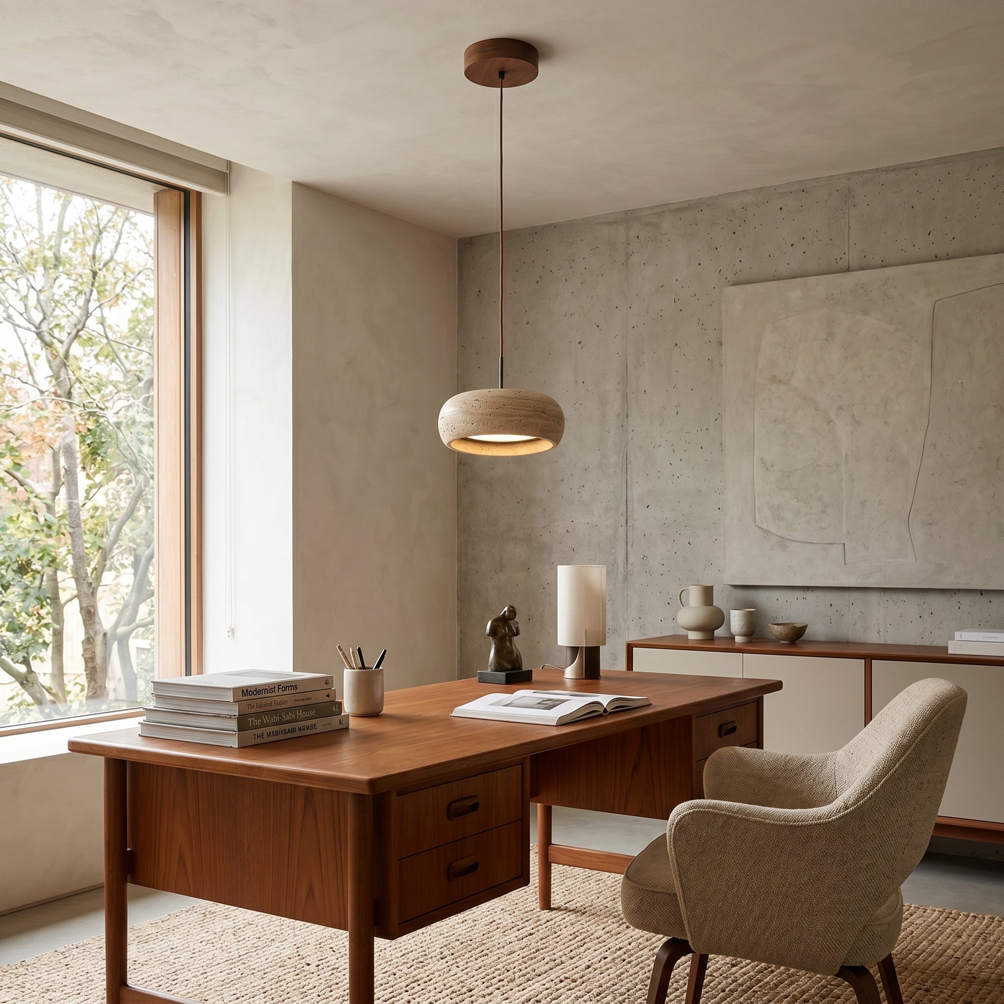 Travertine Pendant Light