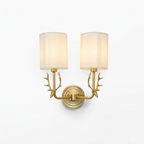 Antler Brass Double Wall Sconce