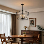Geometric Cage Candle Chandelier