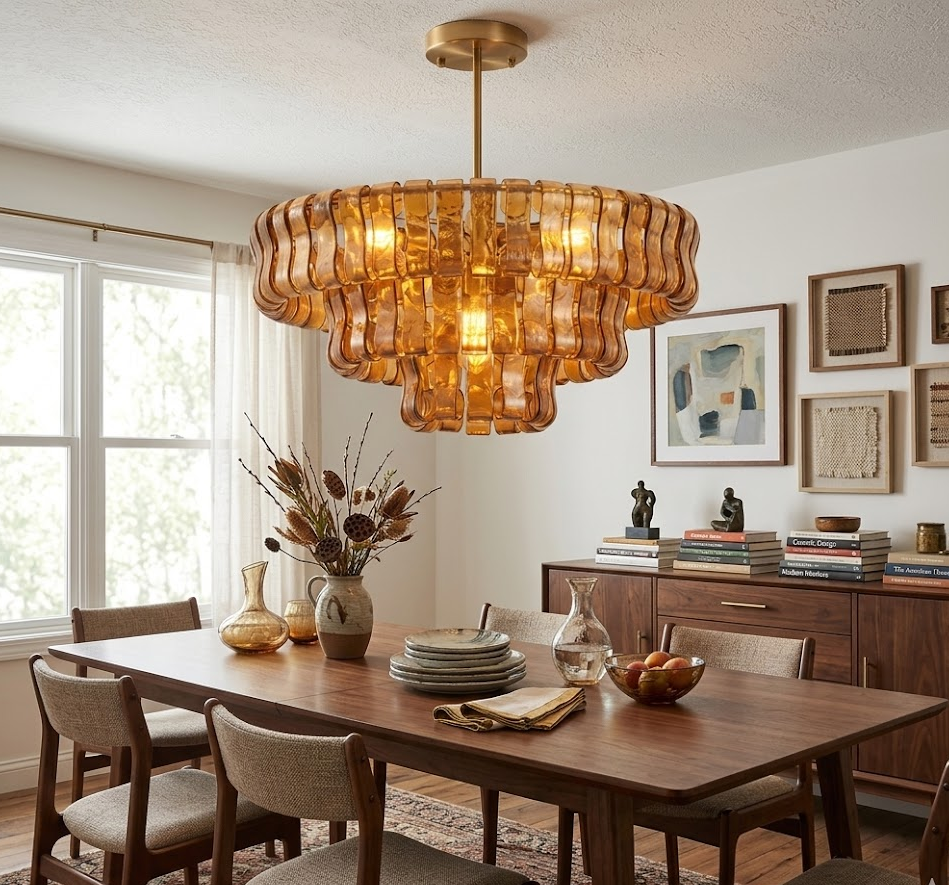 Ribbon Glass Ceiling Light