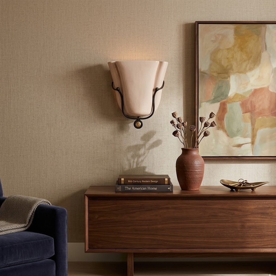 Ceramic Tulip Wall Sconce