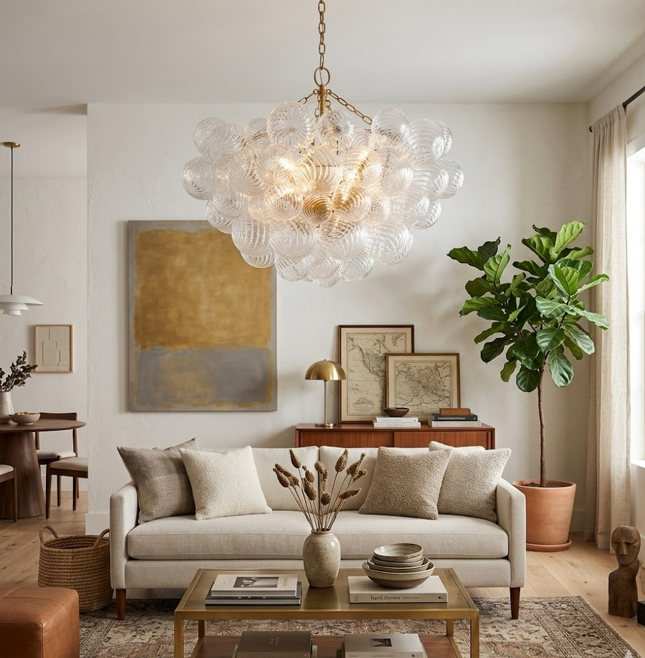 Glass Bubble Chandelier