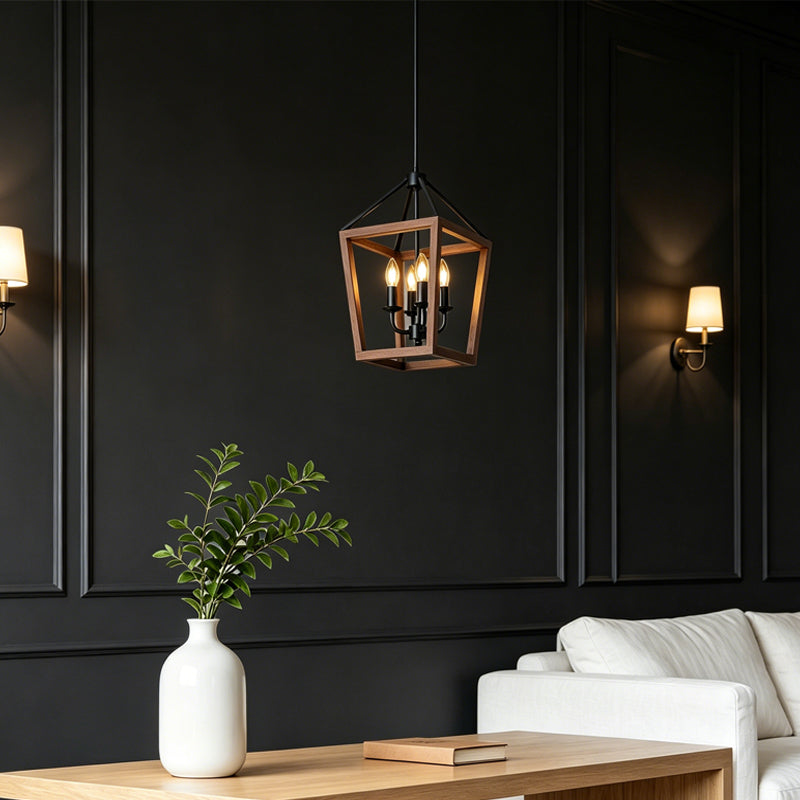 Open Cage Lantern Chandelier