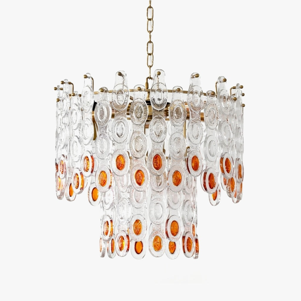 Geometric Link Tiered Chandelier