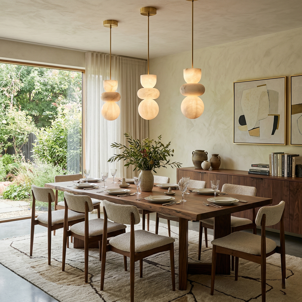 Brass  Alabaster Pendant light