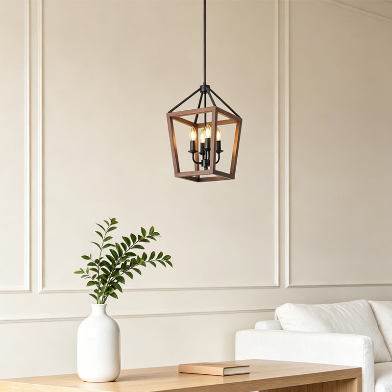 Open Cage Lantern Chandelier