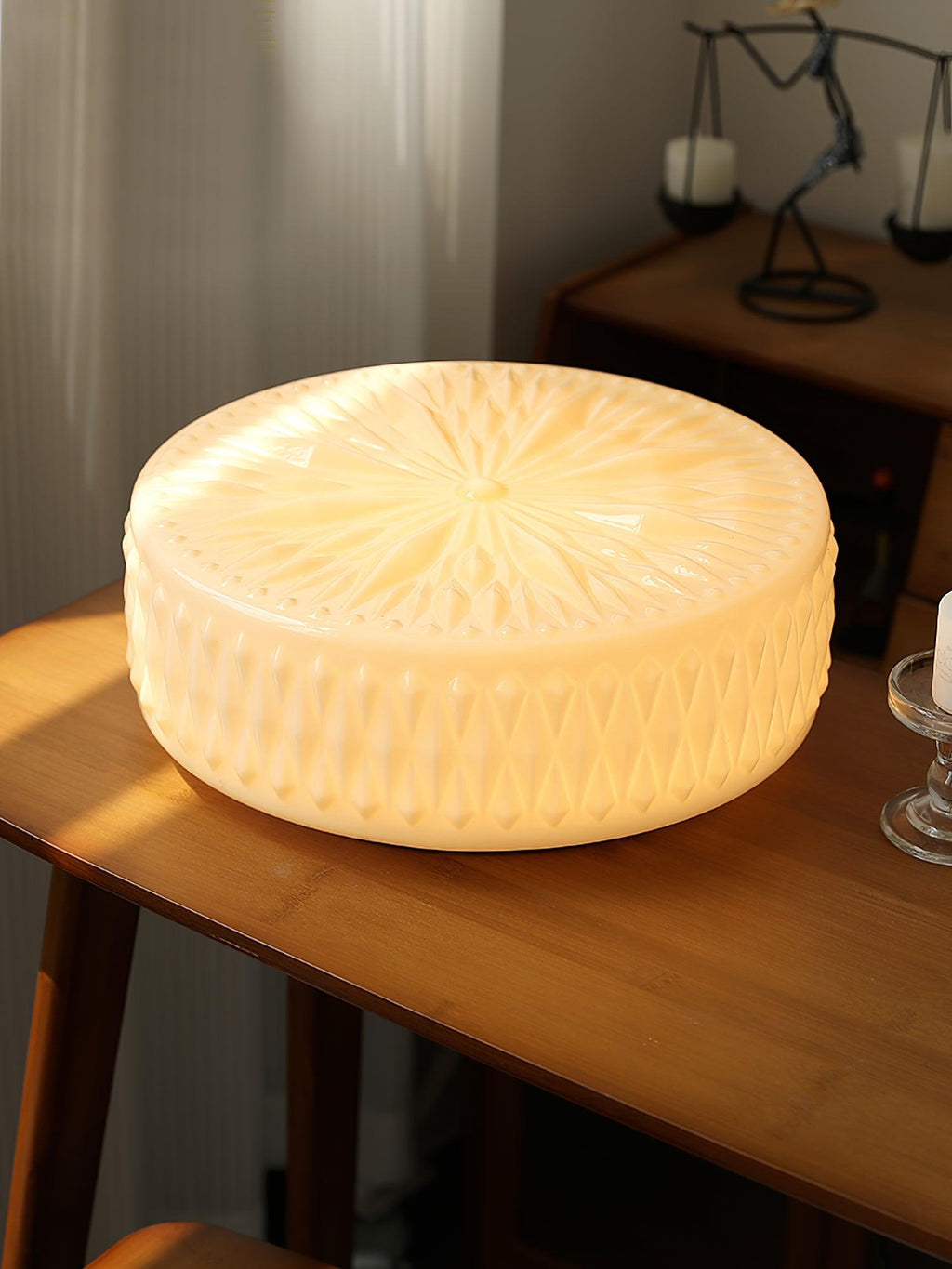 Adler Textured Glass Flush Mount