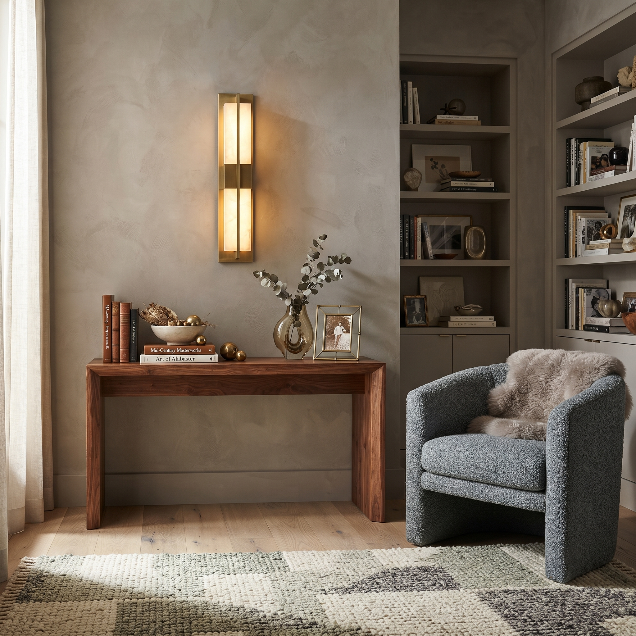 Aero Alabaster Rectangular Sconce
