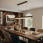 Modern Linear Pendant Light in Formal Dining Room