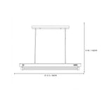 Modern Linear Pendant Light Style A Line Art Dimension Diagram