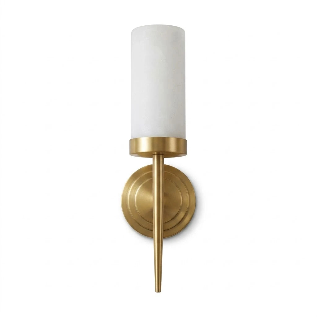 Aethel Alabaster Torch Wall Sconce