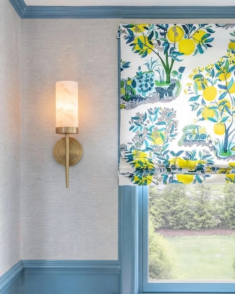 Aethel Alabaster Torch Wall Sconce