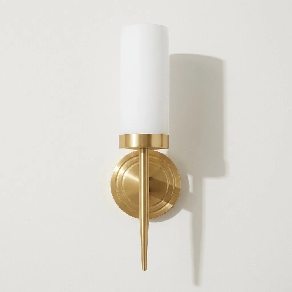 Aethel Alabaster Torch Wall Sconce