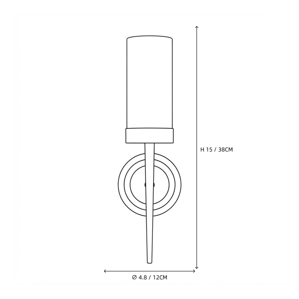 Aethel Alabaster Torch Wall Sconce
