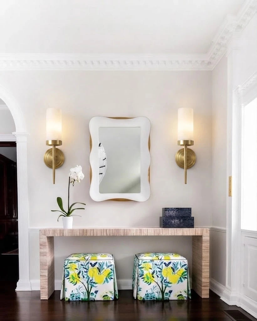 Aethel Alabaster Torch Wall Sconce