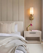 Aethel Alabaster Torch Wall Sconce