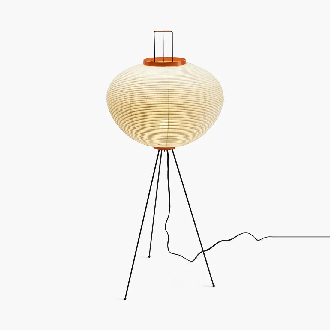Akari 10A 14A Paper Floor Lamp studio product photography with extended power cord