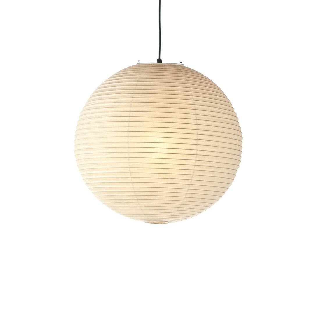 Akari A Paper Pendant Light isolated white background with thin suspension cord