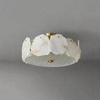 Alabaster Artze Brass Ceiling Light