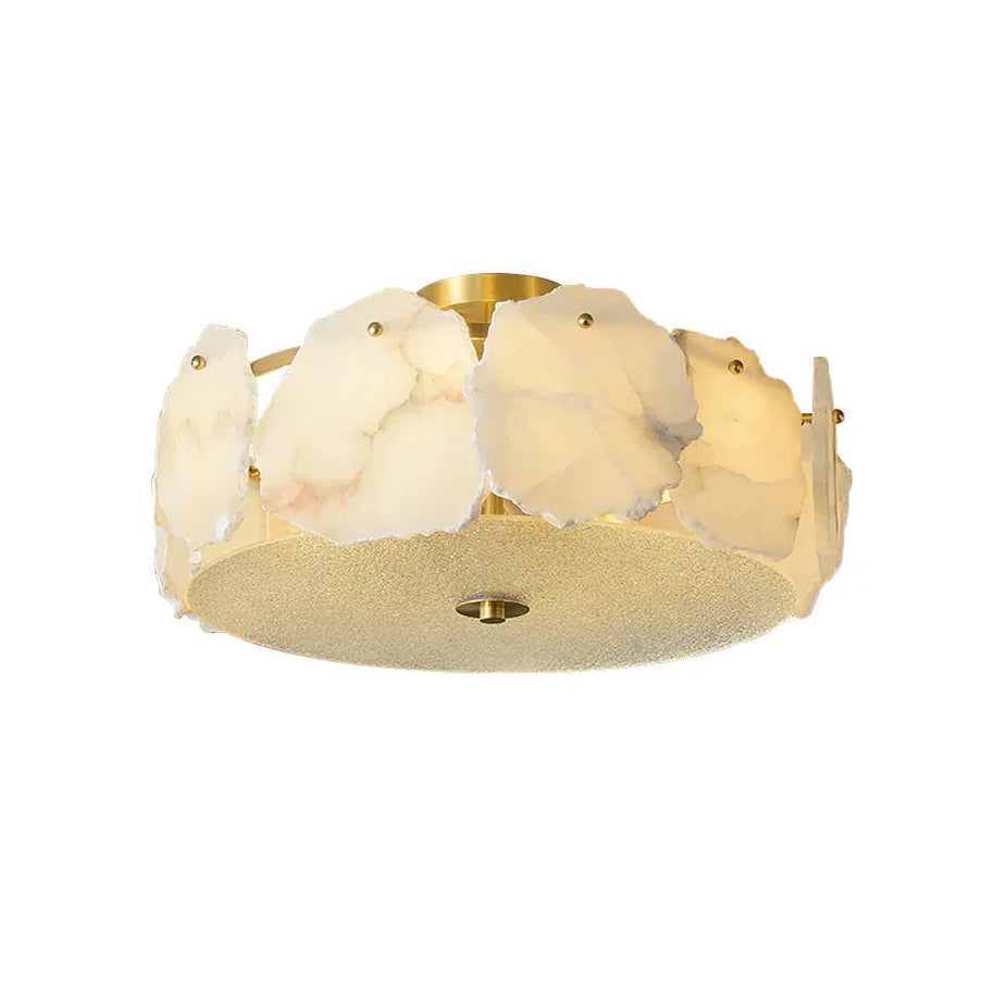 Alabaster Artze Brass Ceiling Light