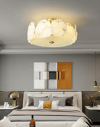 Alabaster Artze Brass Ceiling Light