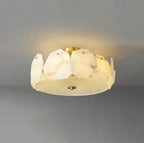 Alabaster Artze Brass Ceiling Light