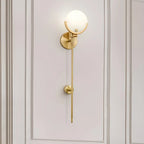Alabaster Ava Brass Wall Lamp