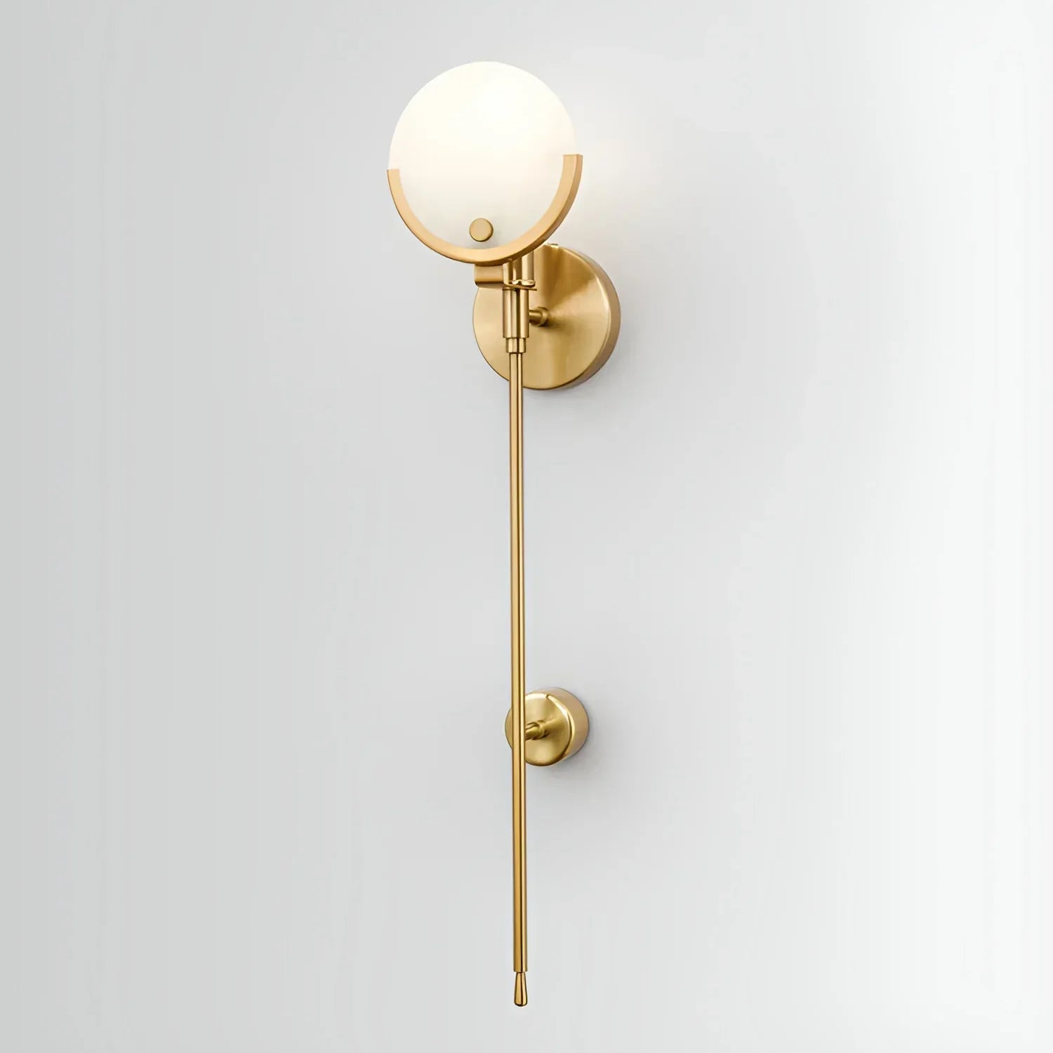 Alabaster Ava Brass Wall Lamp