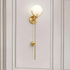 Alabaster Ava Brass Wall Lamp