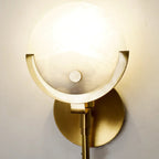Alabaster Ava Brass Wall Lamp