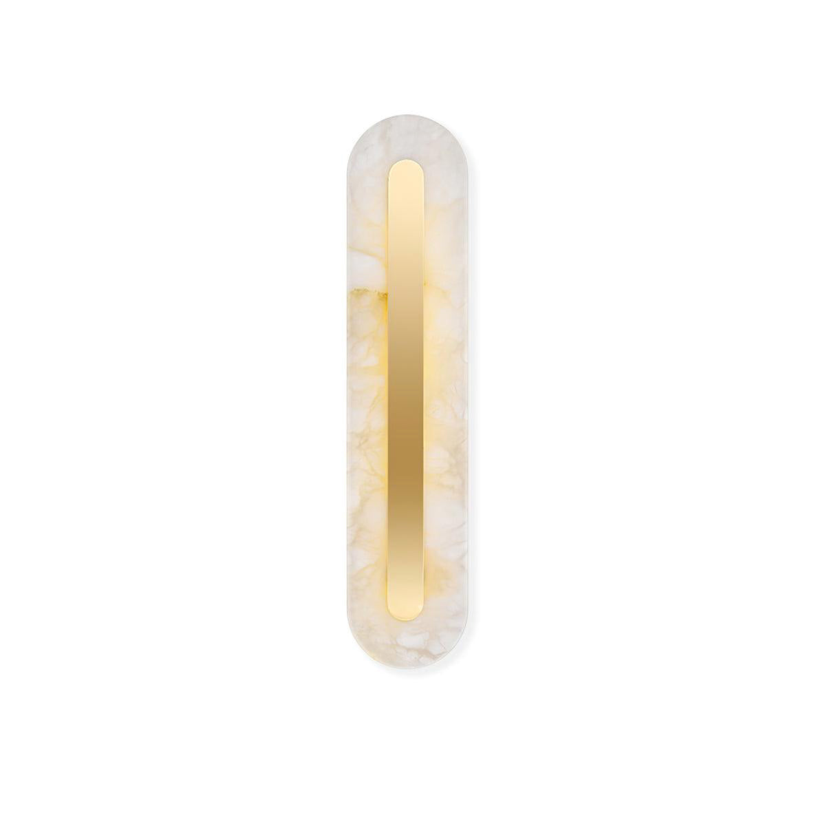 Alabaster Brass Linear Sconce
