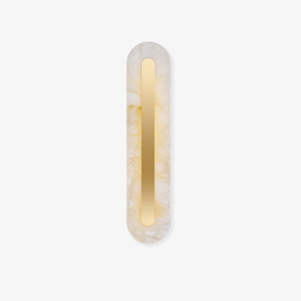 Alabaster Brass Linear Sconce