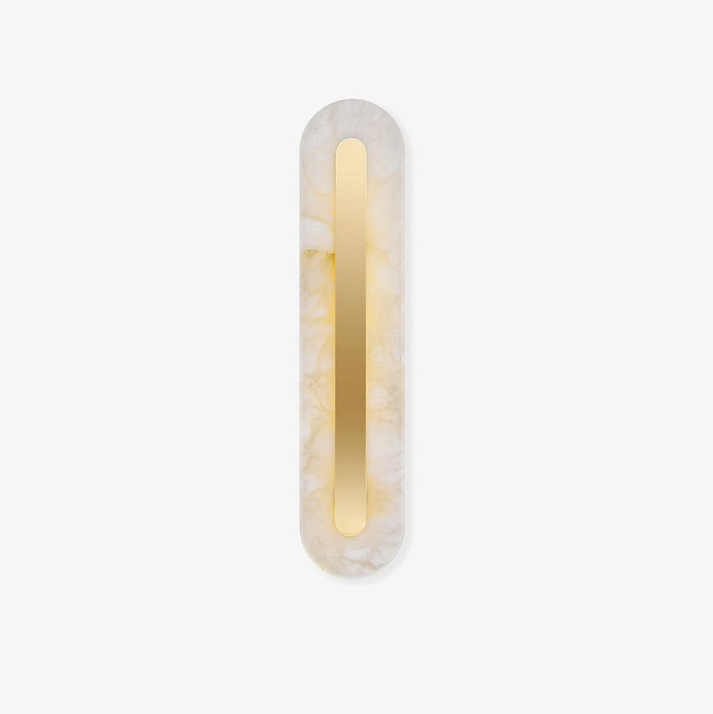 Alabaster Brass Linear Sconce