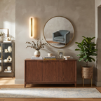 Alabaster Brass Linear Sconce