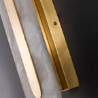 Alabaster Brass Linear Sconce