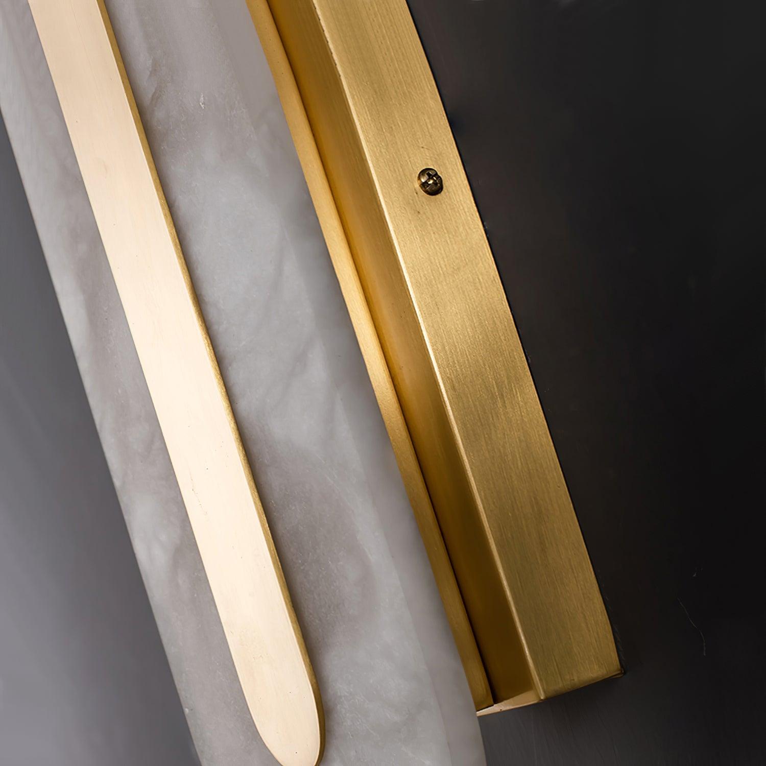 Alabaster Brass Linear Sconce