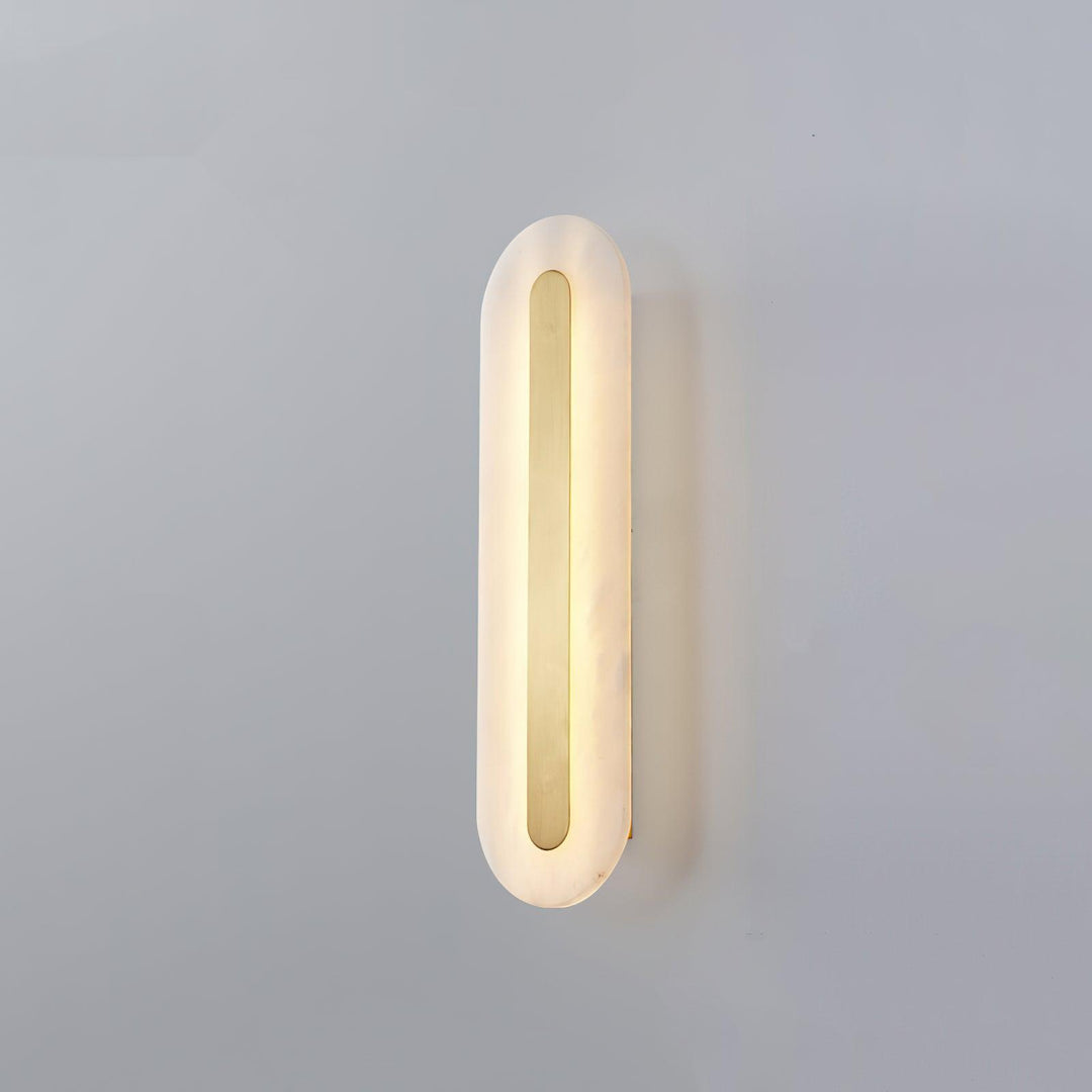 Alabaster Brass Linear Sconce