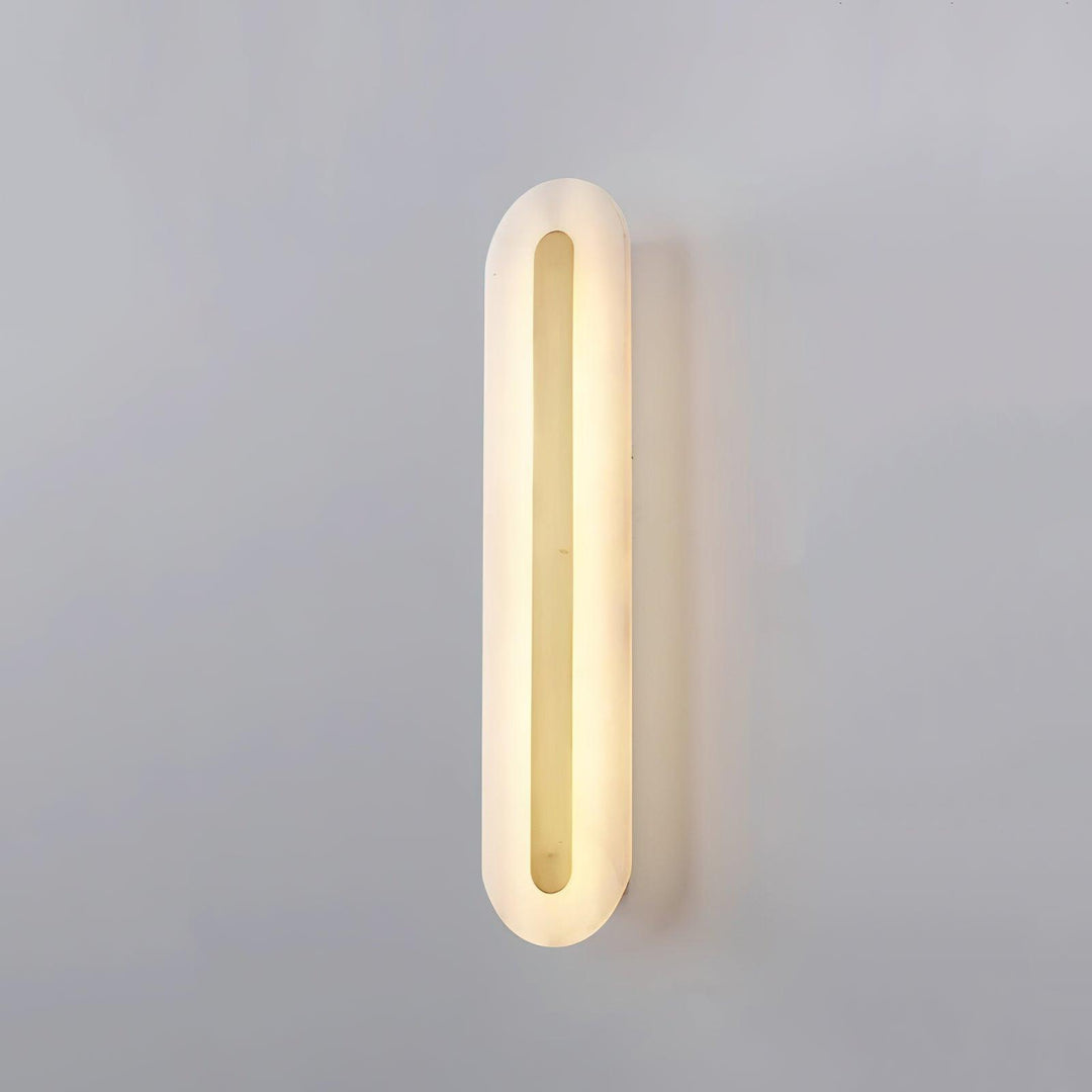 Alabaster Brass Linear Sconce