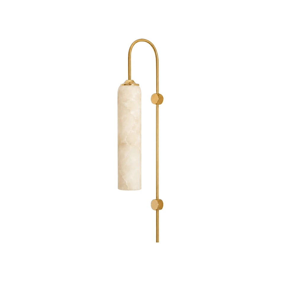 Alabaster Cylinder Tube Wall Sconce