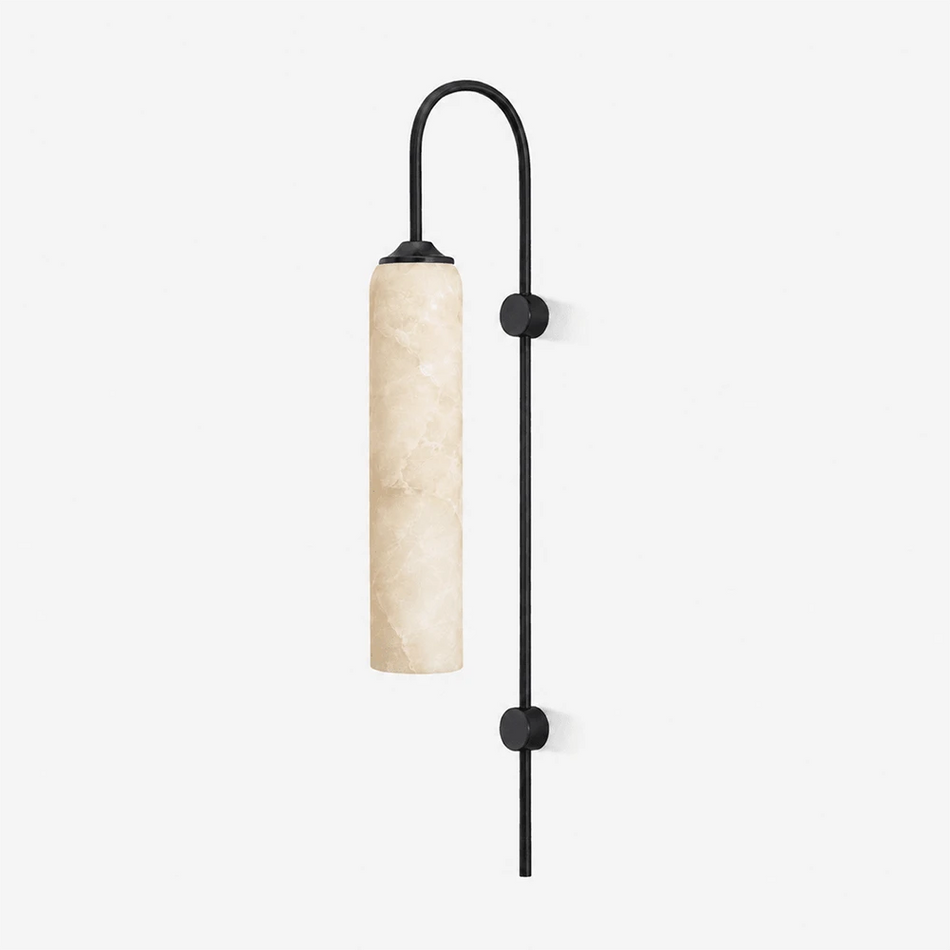 Alabaster Cylinder Tube Wall Sconce