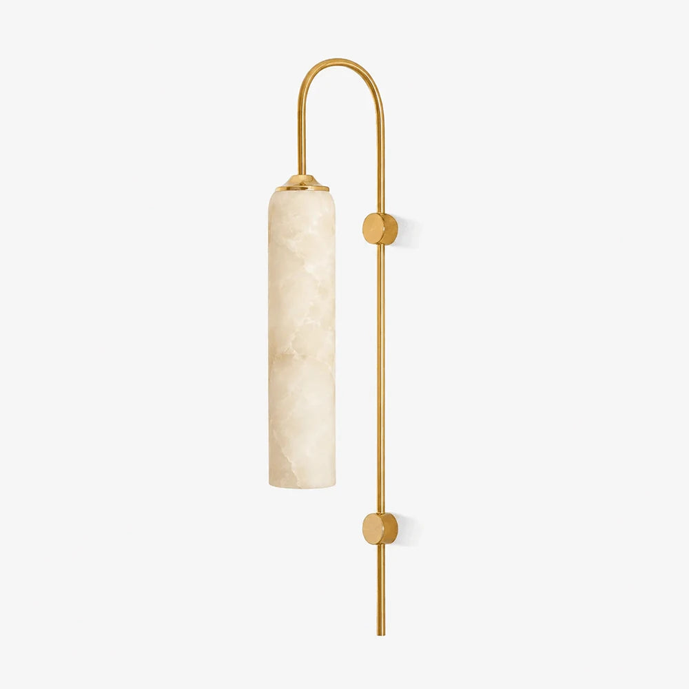 Alabaster Cylinder Tube Wall Sconce