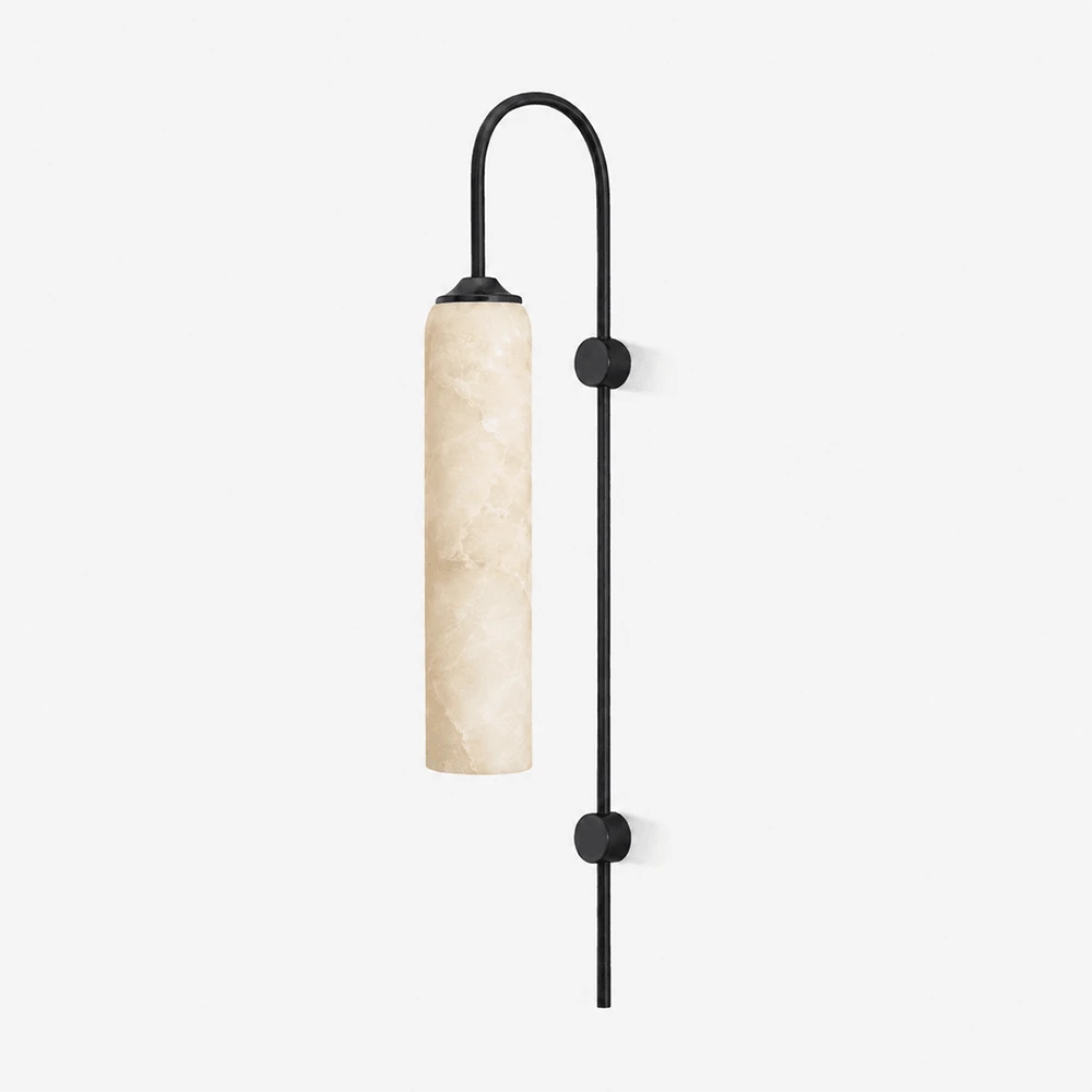 Alabaster Cylinder Tube Wall Sconce